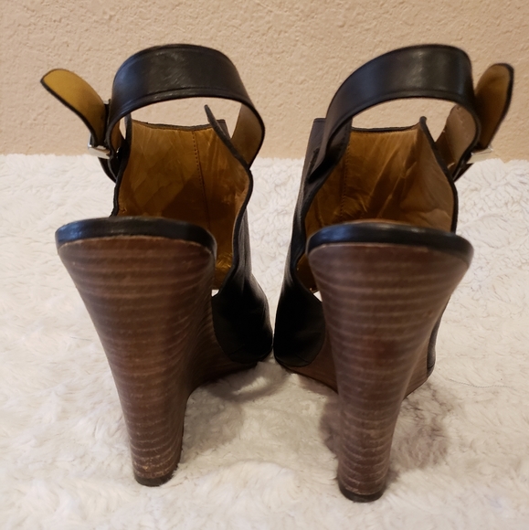 Coach Lindsay Leather Wedge Sandals - Picture 6 of 9